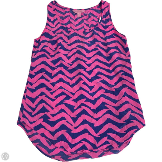 Top Sleeveless Designer By Lilly Pulitzer In Blue & Pink, Size: Xs