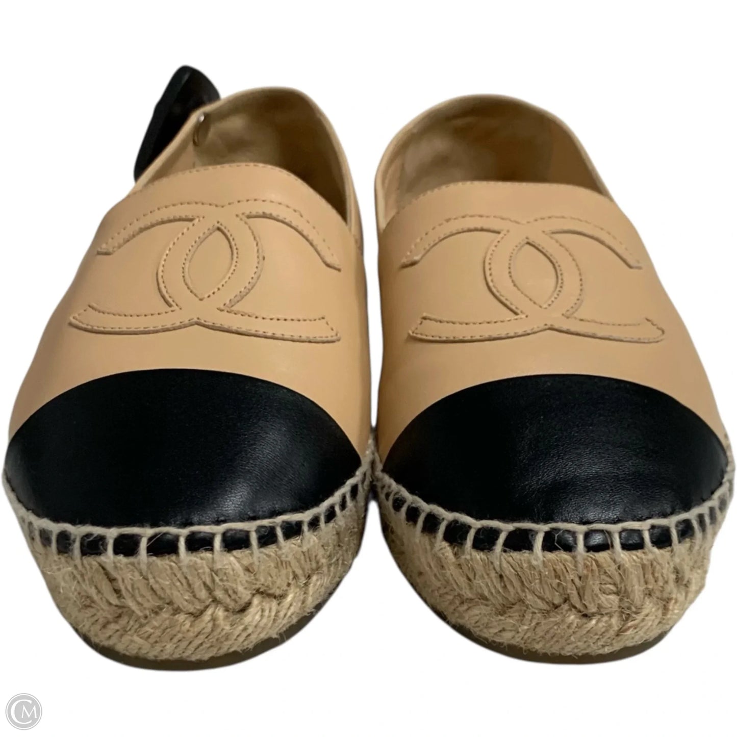 Shoes Luxury Designer By Chanel In Black & Tan, Size: 9