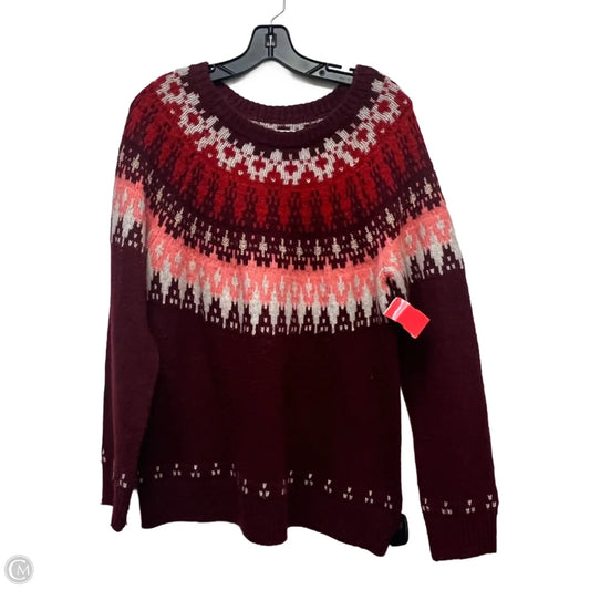 Sweater By Sonoma In Red, Size: L