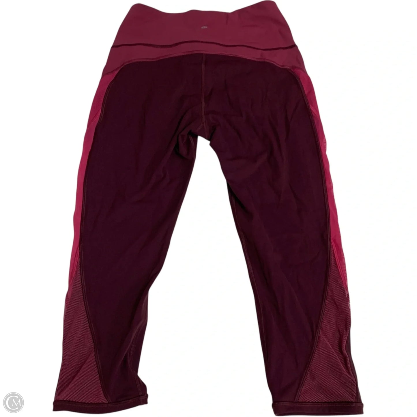 Athletic Leggings Capris By Lululemon In Pink & Red, Size: M