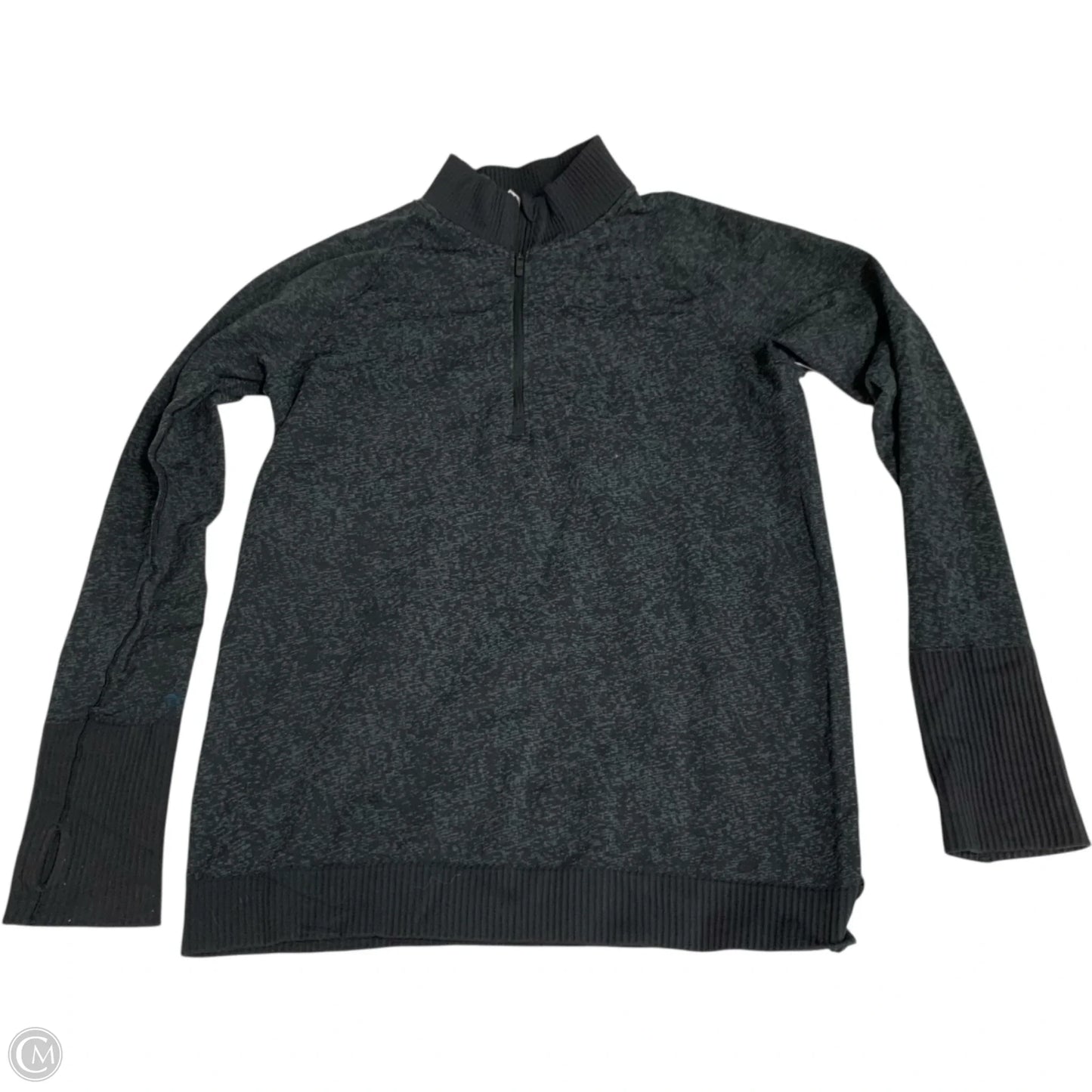 Athletic Top Long Sleeve Collar By Lululemon In Grey, Size: M