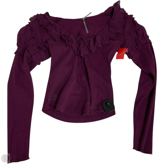 Top Long Sleeve By Anthropologie In Purple, Size: Xs