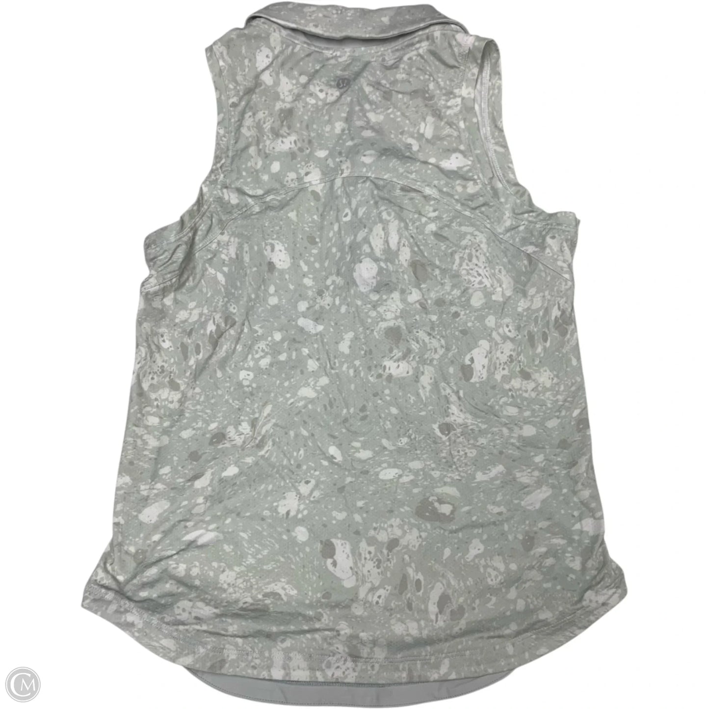 Athletic Tank Top By Lululemon In Green & White, Size: S