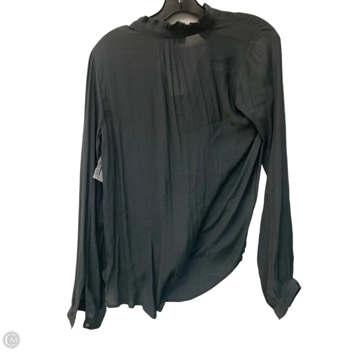 Blouse Long Sleeve By Loft In Grey, Size: Xs