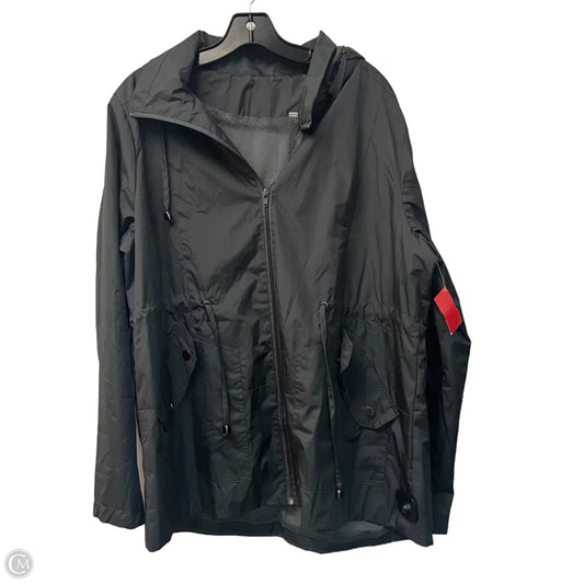 Coat Raincoat By Clothes Mentor In Grey, Size: L