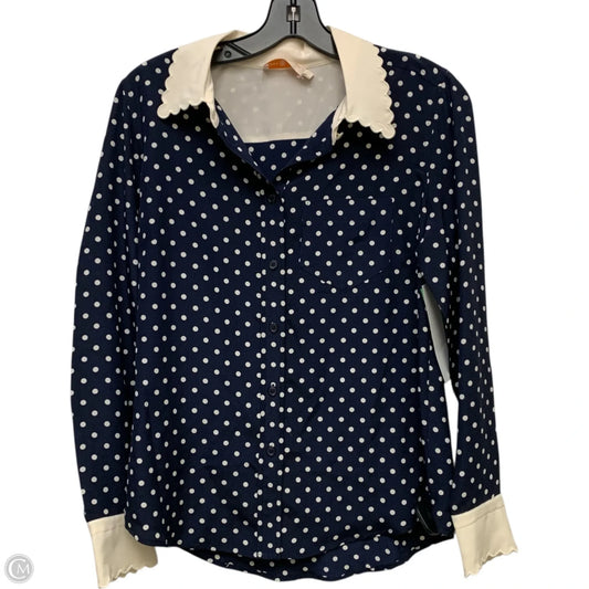 Top Long Sleeve Designer By Tory Burch In Polkadot Pattern, Size: S
