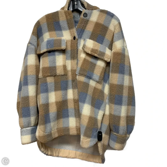 Jacket Faux Fur & Sherpa By By Together In Blue & Tan, Size: S