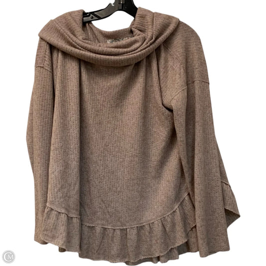 Top Long Sleeve By Maeve In Tan, Size: M