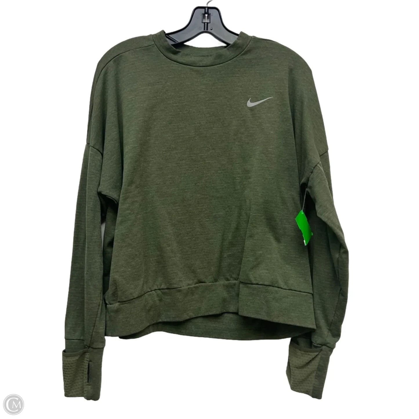 Athletic Sweatshirt Crewneck By Nike Apparel In Green, Size: L