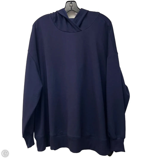 Athletic Sweatshirt Hoodie By Livi Active In Navy, Size: 3x