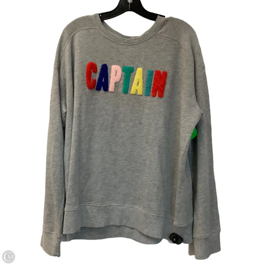 Sweatshirt Crewneck By Crown And Ivy In Grey, Size: Xl