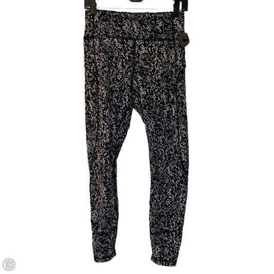 Athletic Leggings By Lululemon In Black & White, Size: M