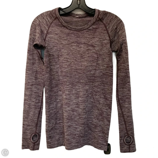 Athletic Top Long Sleeve Crewneck By Lululemon In Purple, Size: S