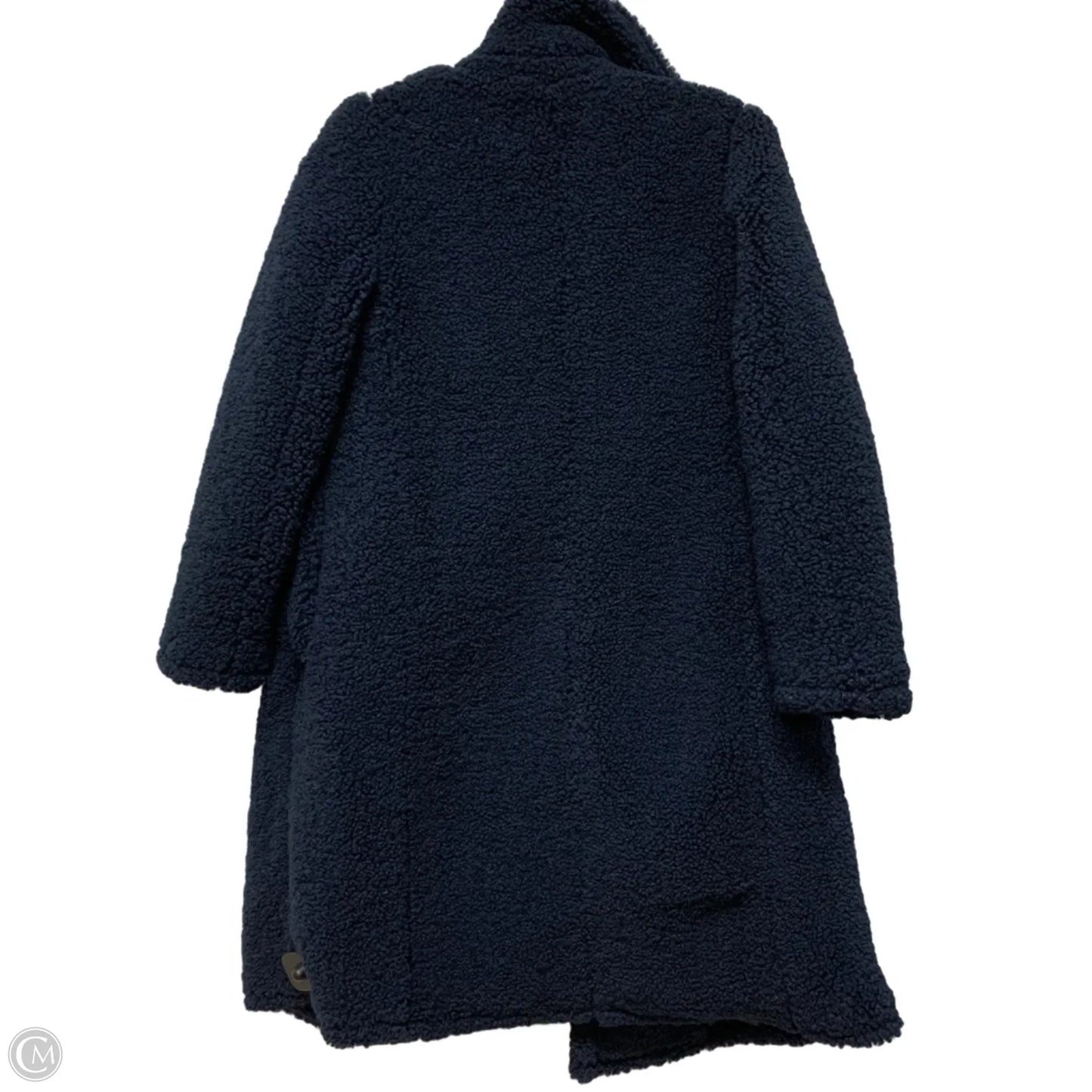 Coat Faux Fur & Sherpa By Talbots In Navy, Size: Xsp