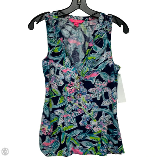 Top Sleeveless Designer By Lilly Pulitzer In Navy, Size: S