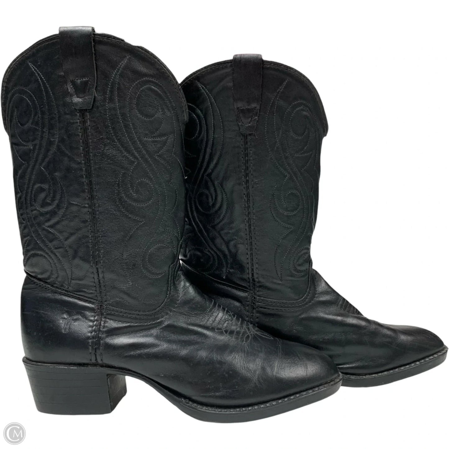 Boots Designer By Frye In Black, Size: 5.5
