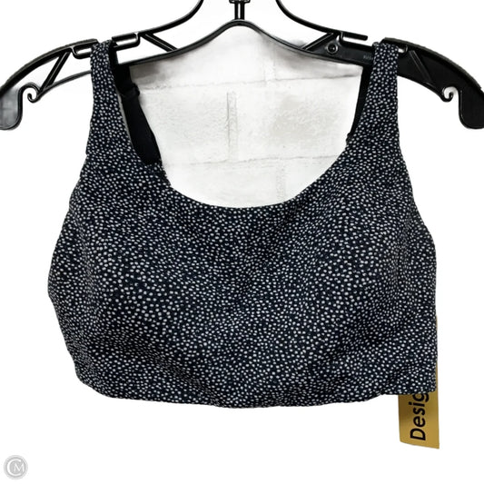 Athletic Bra By Lululemon In Black & Blue, Size: M