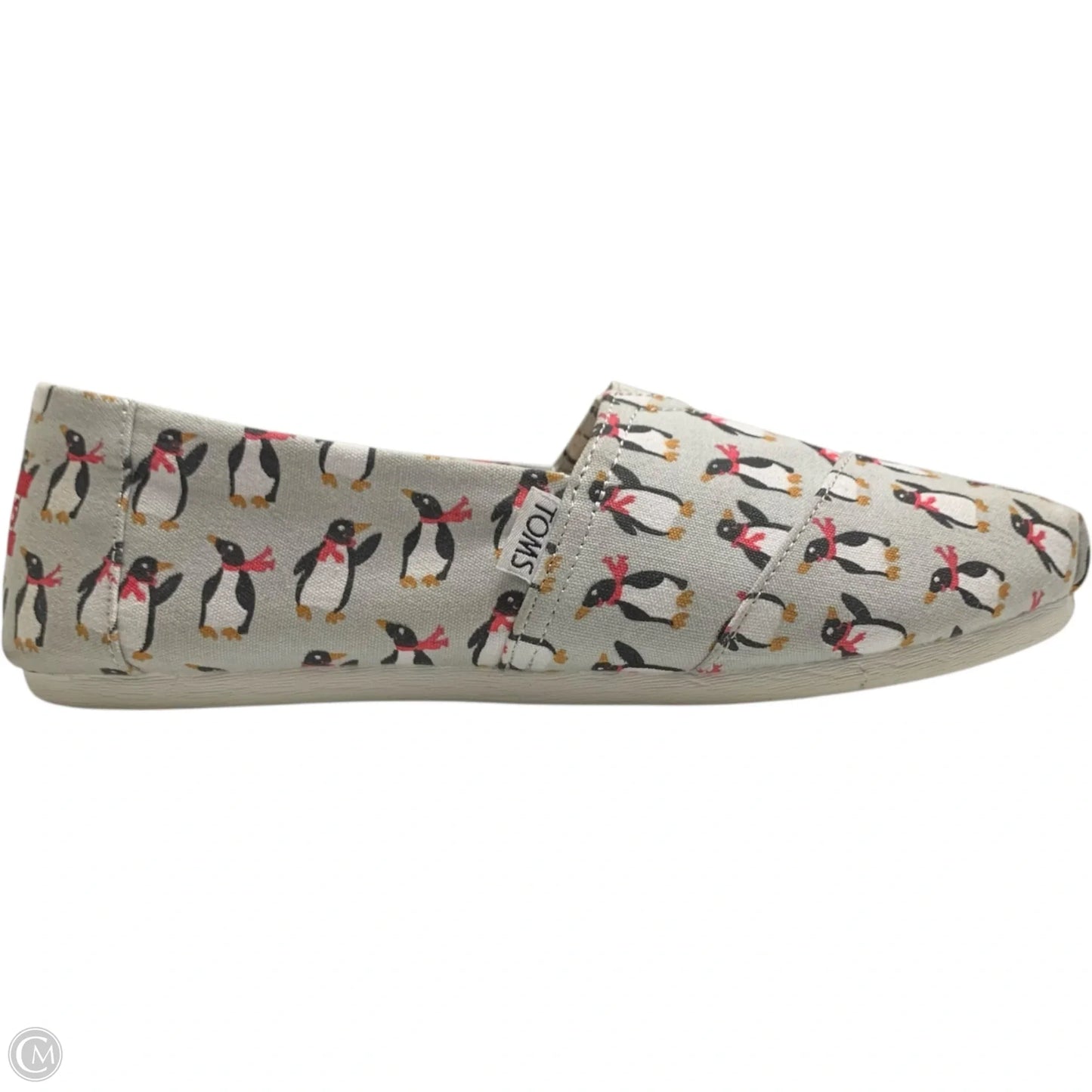Shoes Flats By Toms In Grey & Red, Size: 8.5