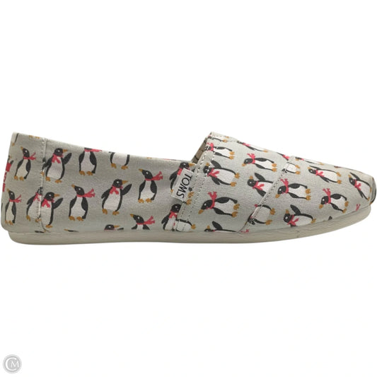 Shoes Flats By Toms In Grey & Red, Size: 8.5