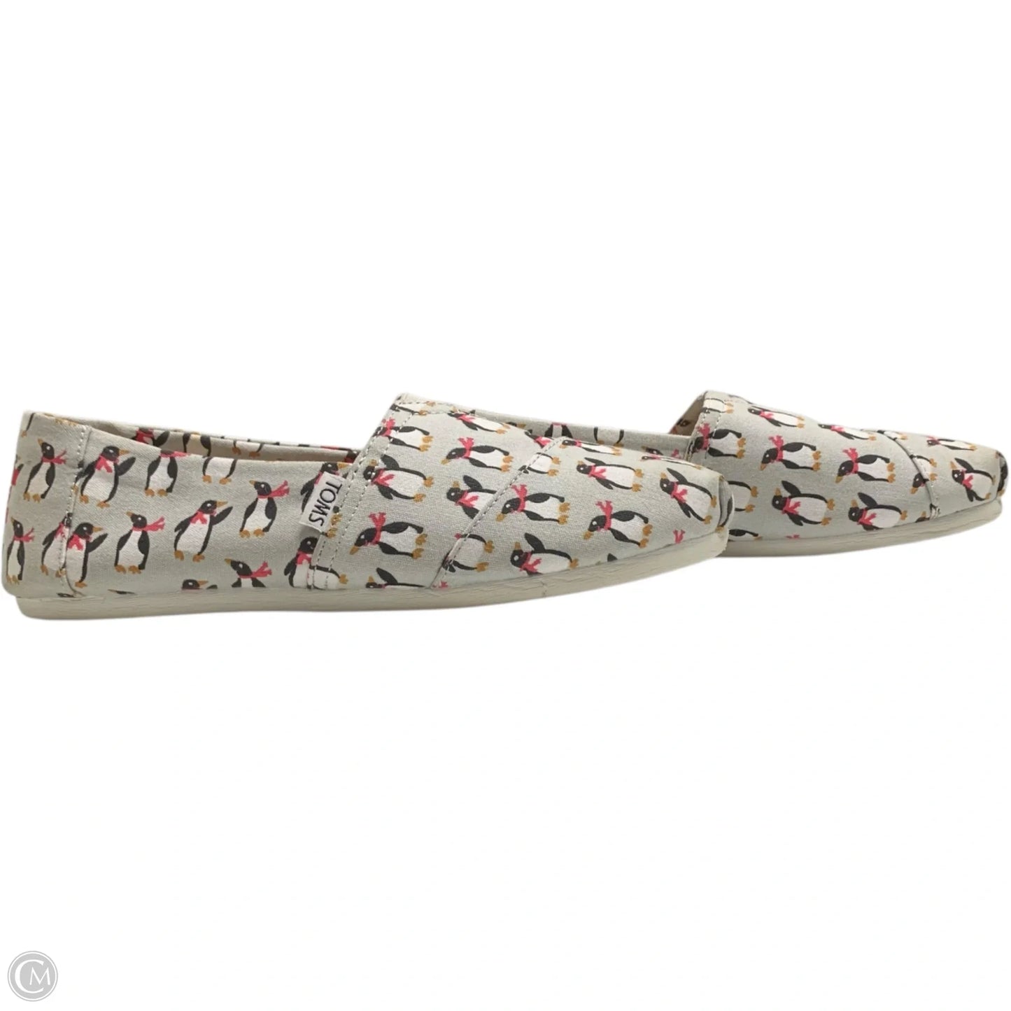 Shoes Flats By Toms In Grey & Red, Size: 8.5