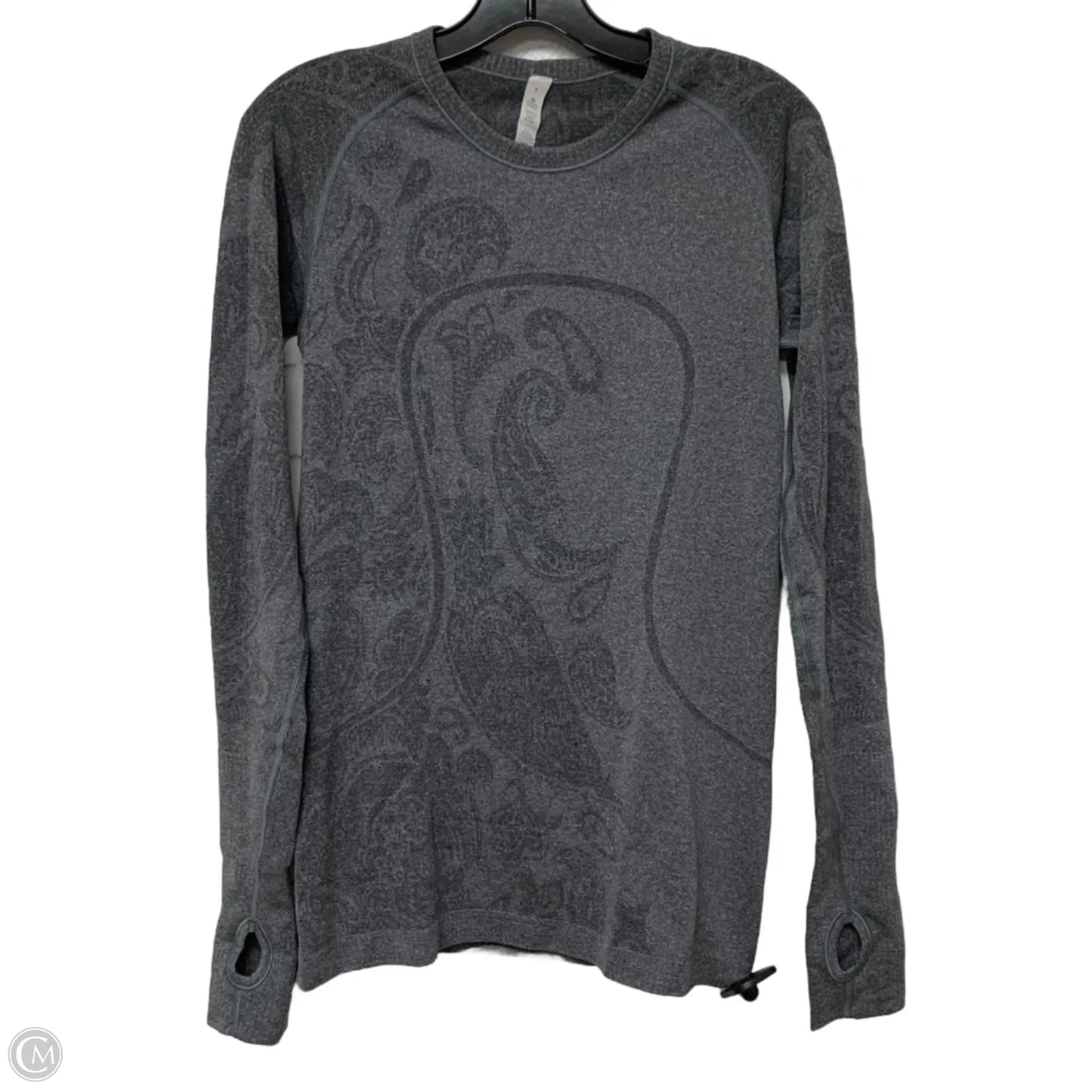 Athletic Top Long Sleeve Crewneck By Lululemon In Grey, Size: M