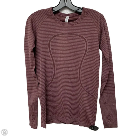 Athletic Top Long Sleeve Crewneck By Lululemon In Red, Size: M