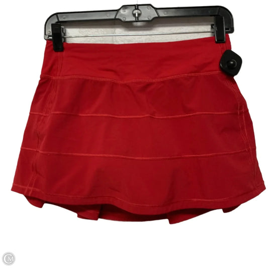 Athletic Skort By Lululemon In Red, Size: S