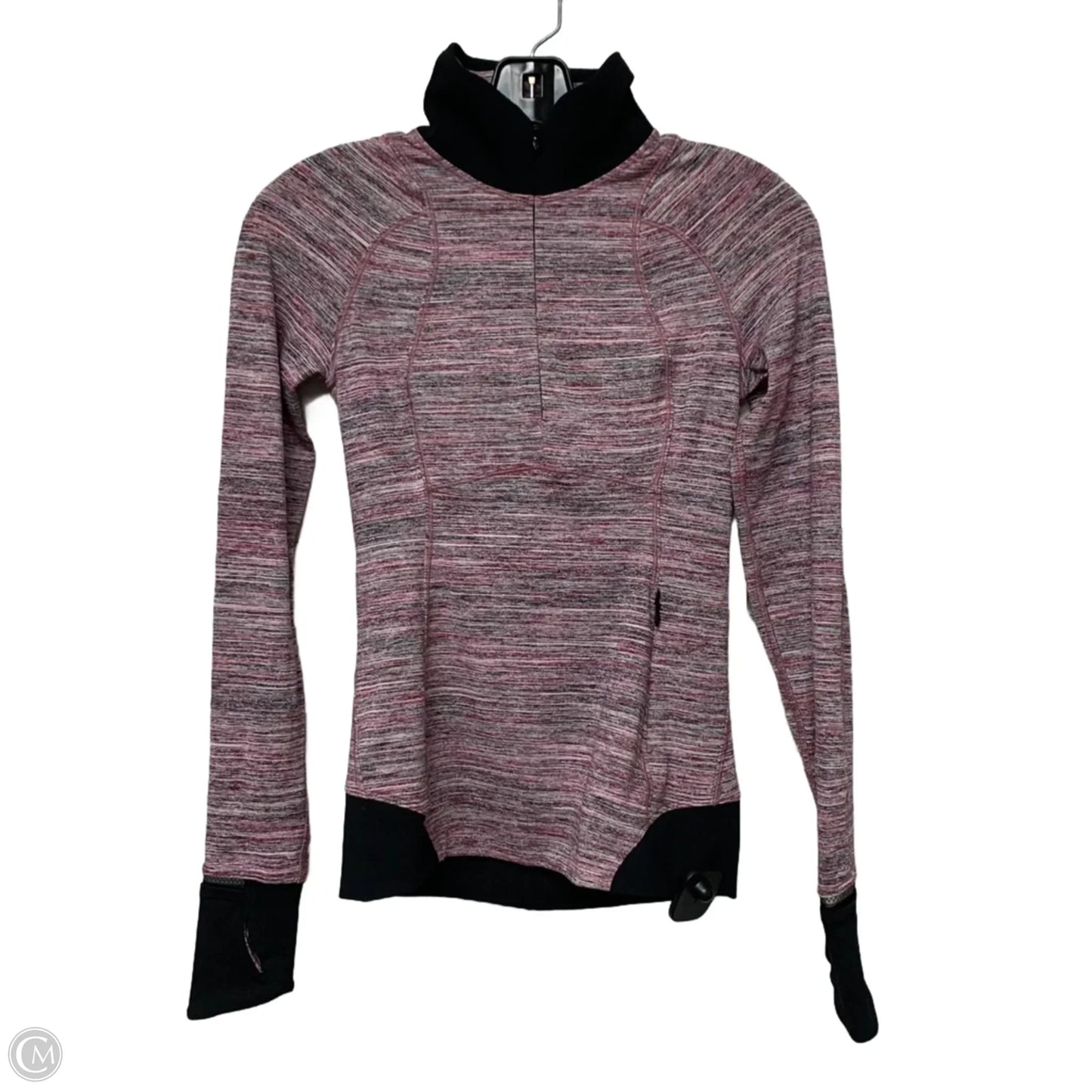 Athletic Top Long Sleeve Collar By Lululemon In Pink, Size: Xs