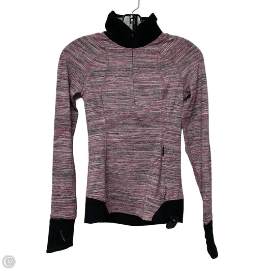Athletic Top Long Sleeve Collar By Lululemon In Pink, Size: Xs