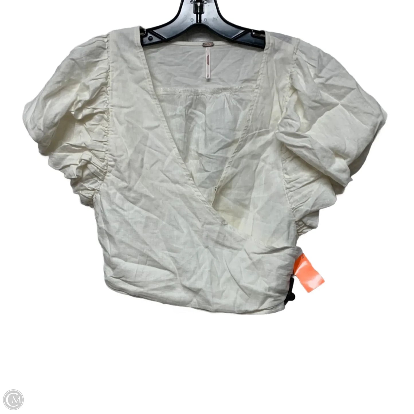 Top Short Sleeve By Free People In Cream, Size: S