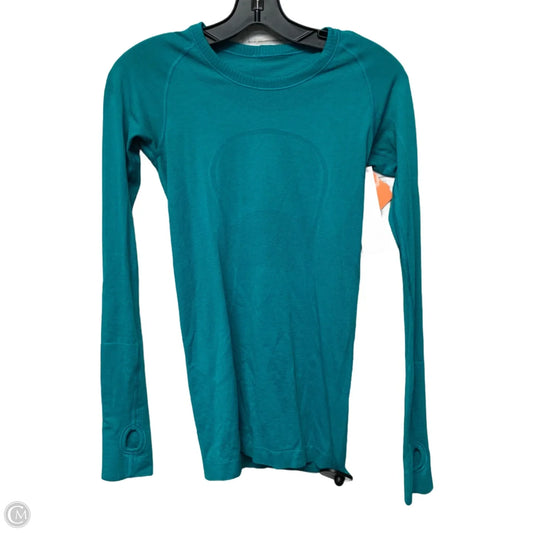 Athletic Top Long Sleeve Crewneck By Lululemon In Blue, Size: S