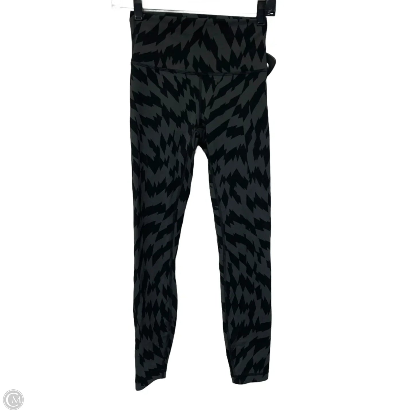 Athletic Leggings By Lululemon In Black & Grey, Size: S