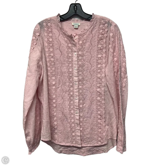 Top Long Sleeve By Sundance In Pink, Size: L