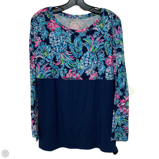 Top Long Sleeve Designer By Lilly Pulitzer In Navy, Size: M