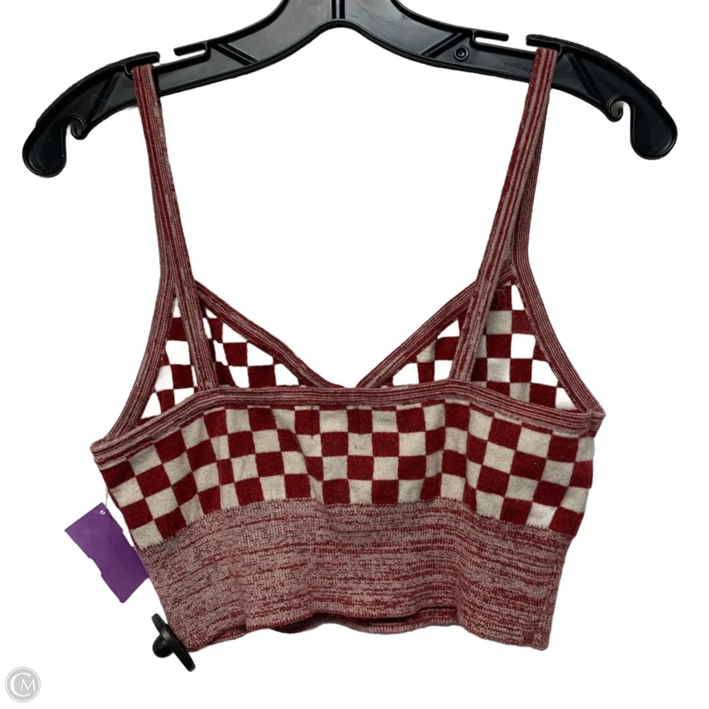 Top Sleeveless By Find Me Now In Red & White, Size: M
