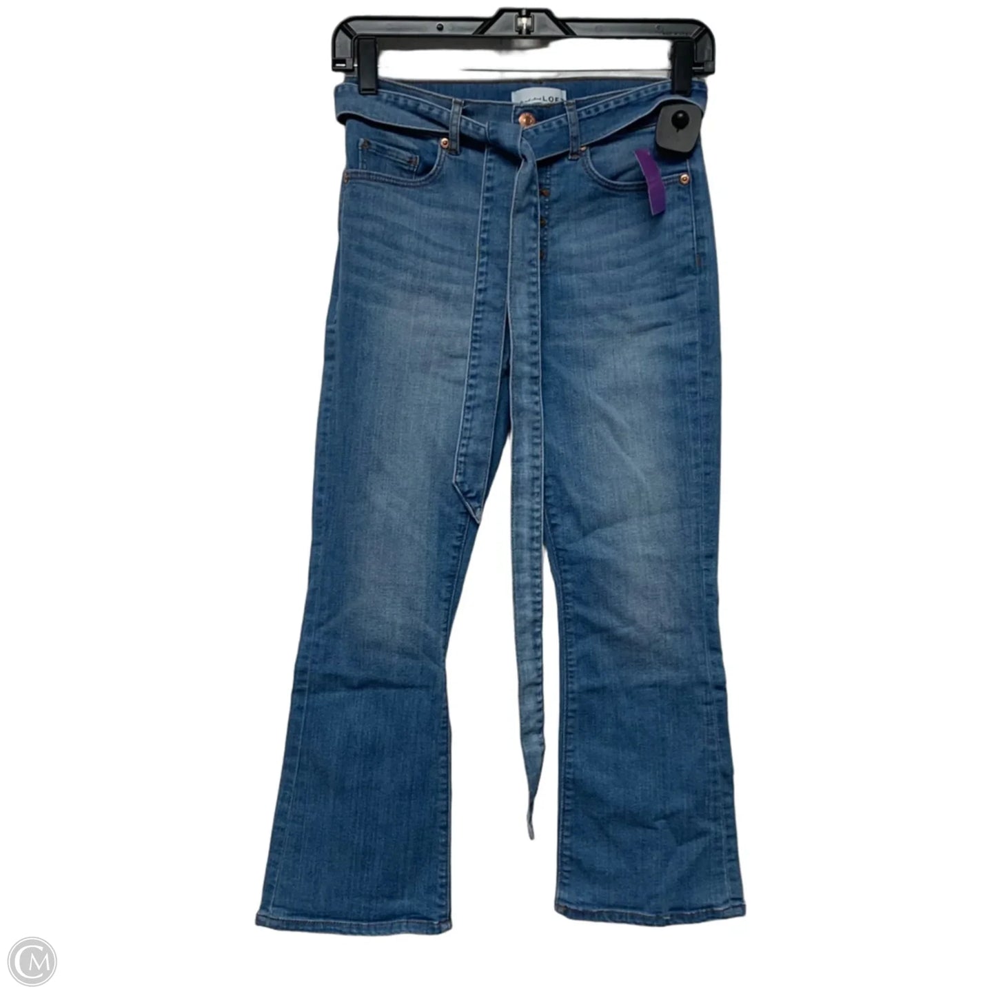 Jeans Cropped By Loft In Blue Denim, Size: 0