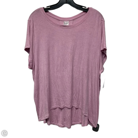 Athletic Top Short Sleeve By Athleta In Pink, Size: L