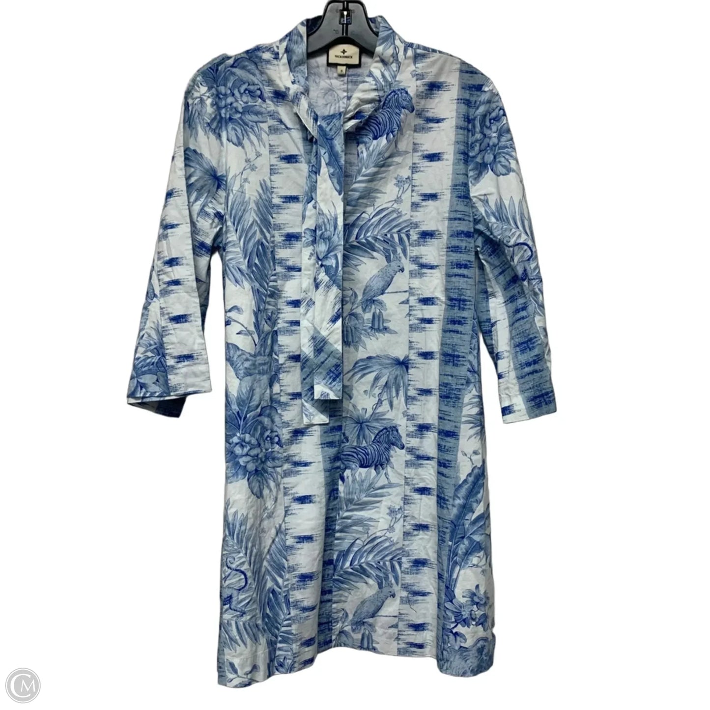 Dress Designer By Tuckernuck In Blue & White, Size: S