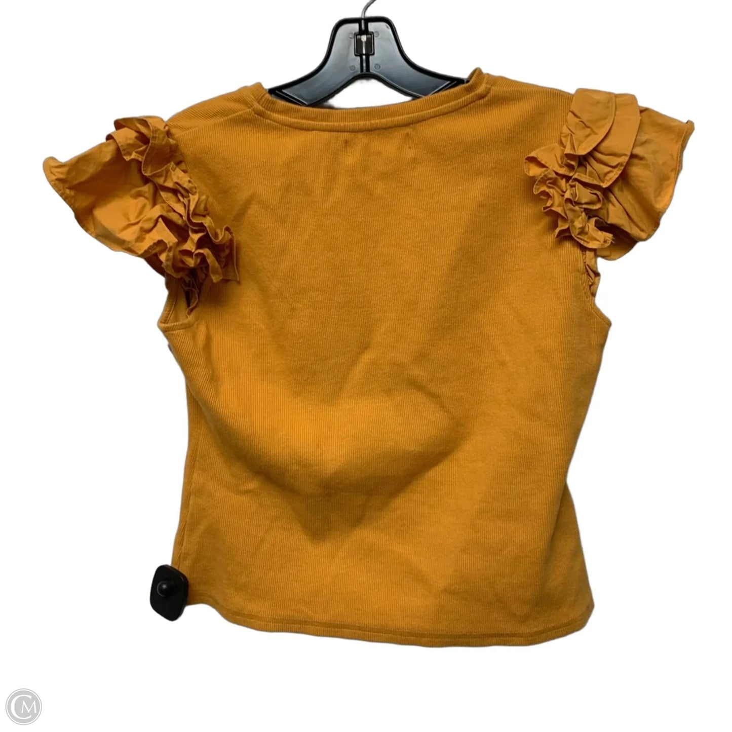 Top Short Sleeve By Anthropologie In Orange, Size: S
