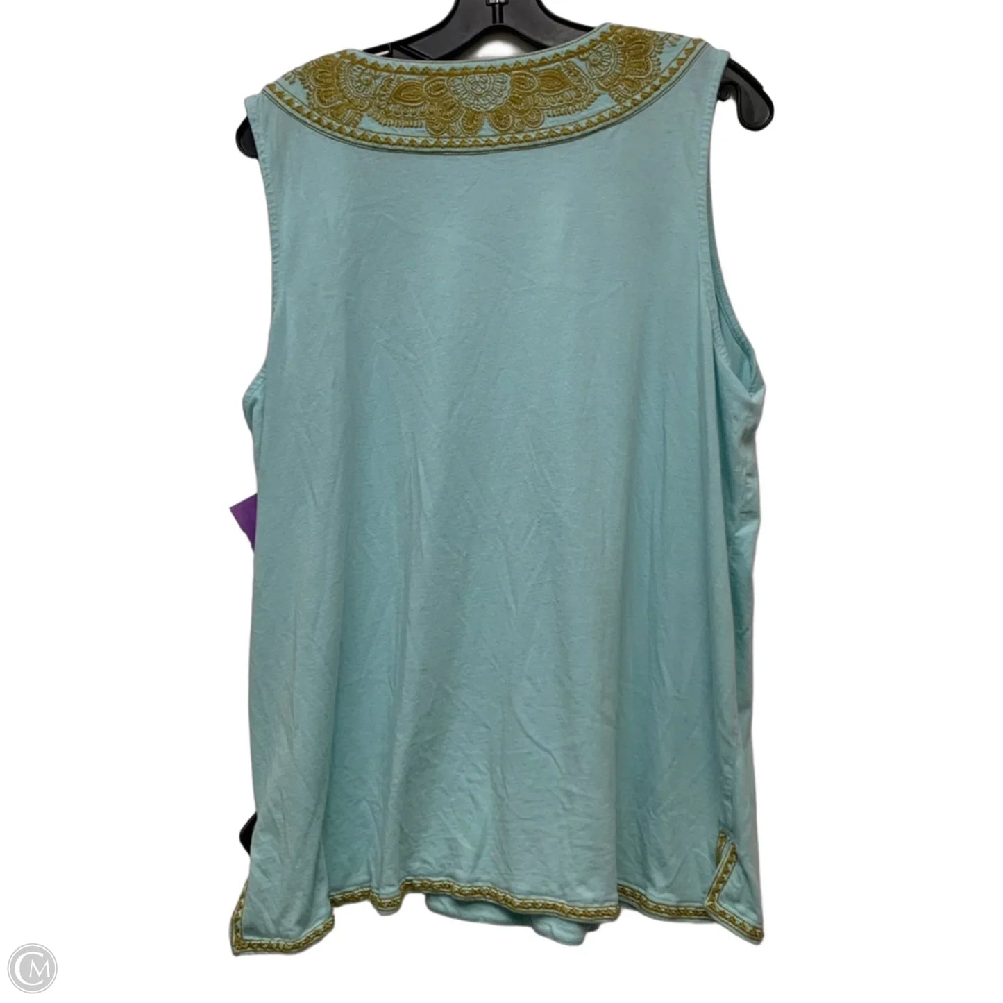 Top Sleeveless By J. Jill In Blue & Yellow, Size: Xl