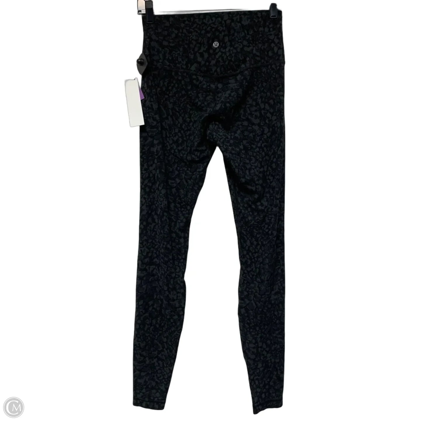 Athletic Leggings By Lululemon In Black & Grey, Size: M