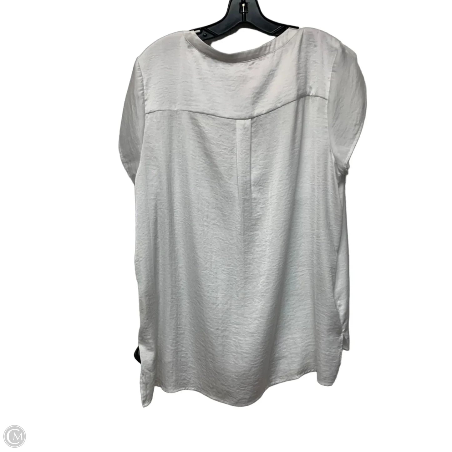 Blouse Short Sleeve By Chicos In White, Size: L