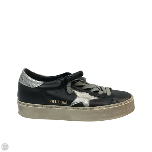 Shoes Luxury Designer By Golden Goose In Black & Silver, Size: 8