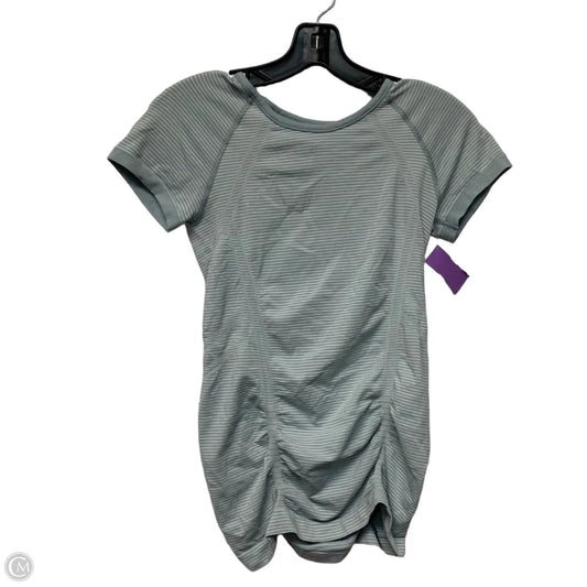Athletic Top Short Sleeve By Athleta In Blue & White, Size: Xs