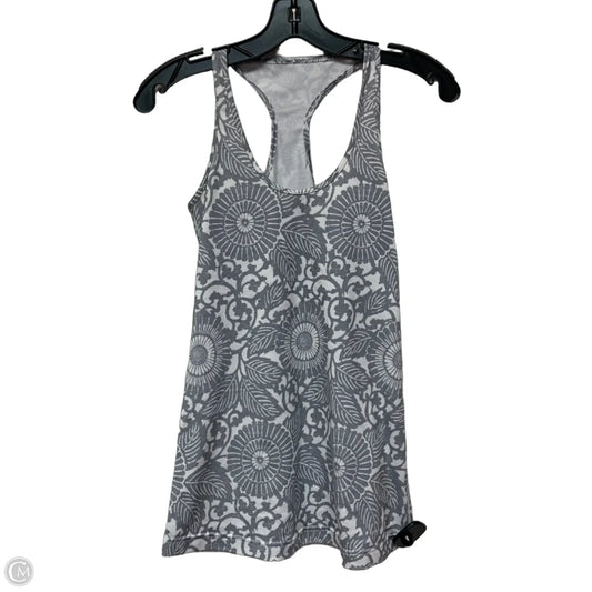 Athletic Tank Top By Lululemon In Grey & White, Size: S