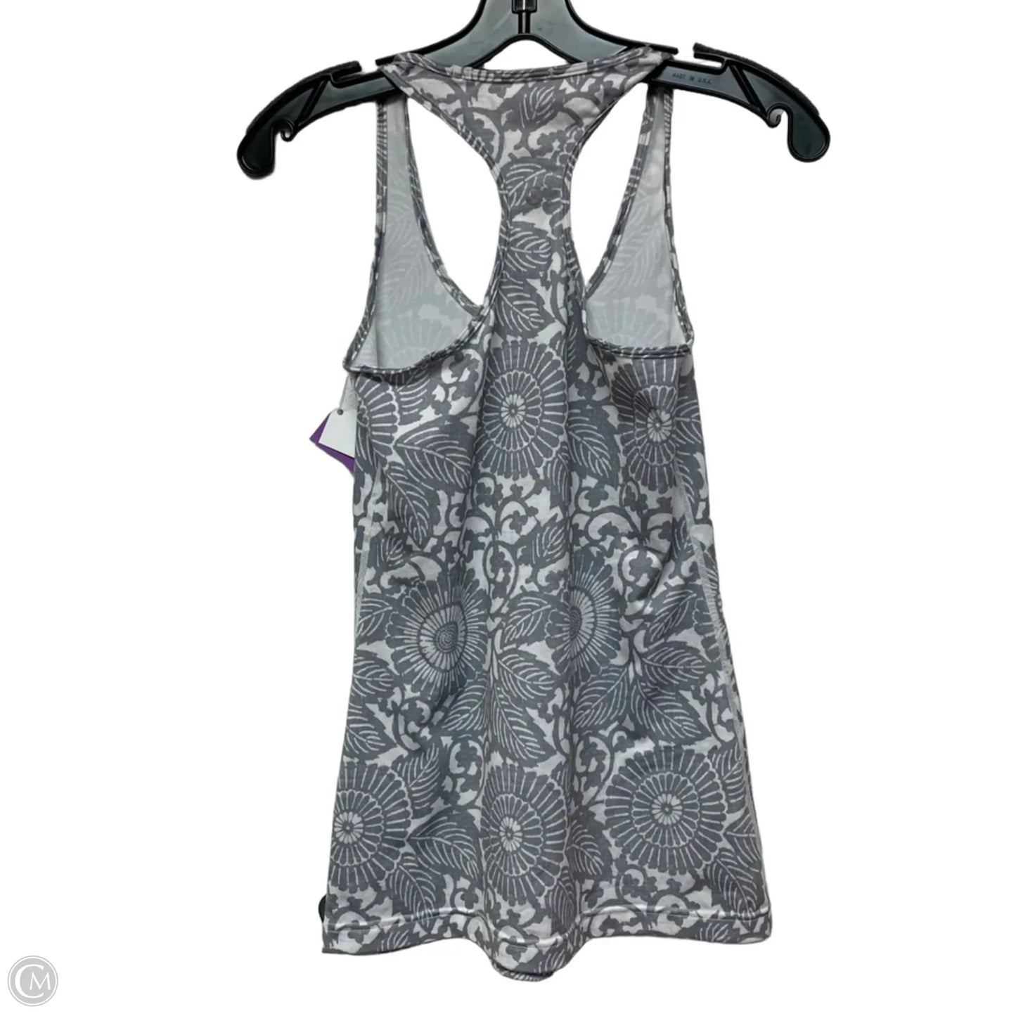 Athletic Tank Top By Lululemon In Grey & White, Size: S