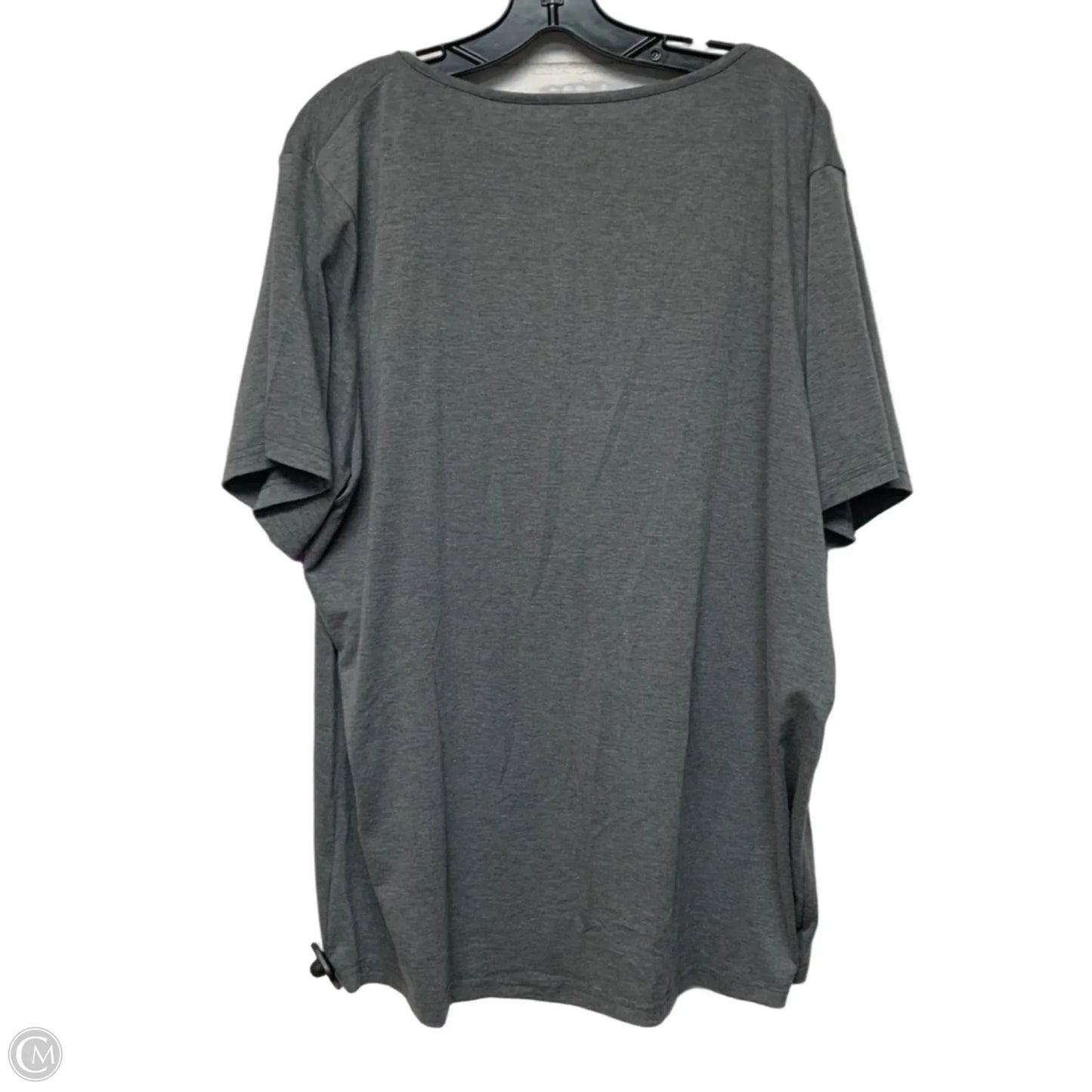 Top Short Sleeve In Grey & Yellow, Size: 2x