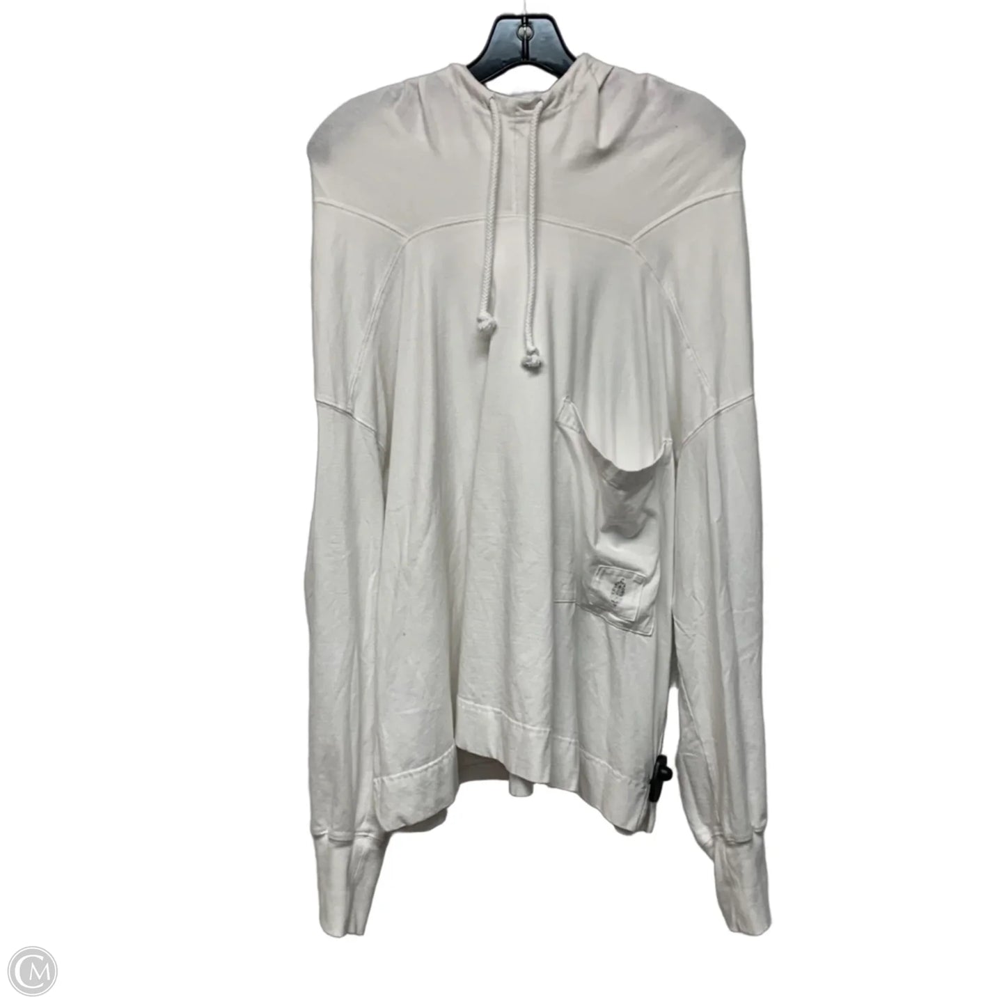 Athletic Top Long Sleeve Hoodie By Free People In White, Size: S
