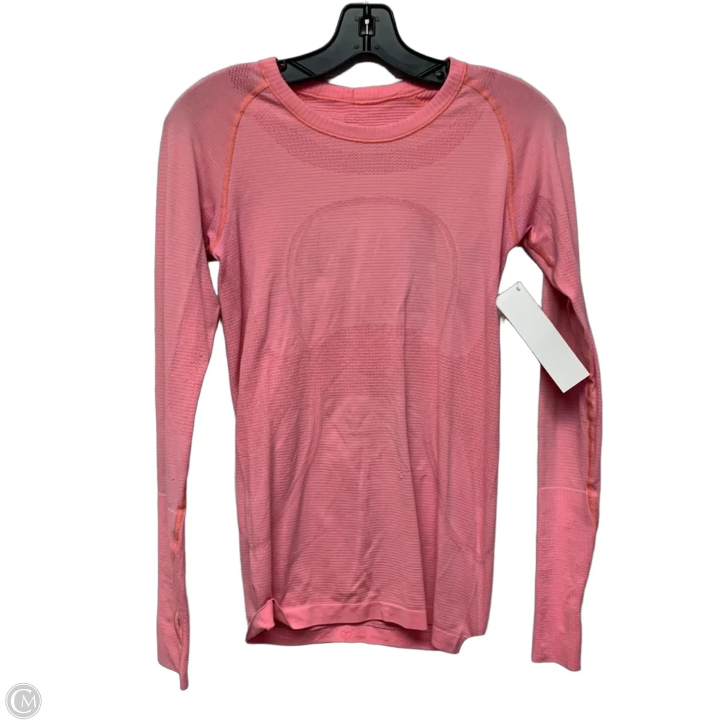 Athletic Top Long Sleeve Crewneck By Lululemon In Pink, Size: S