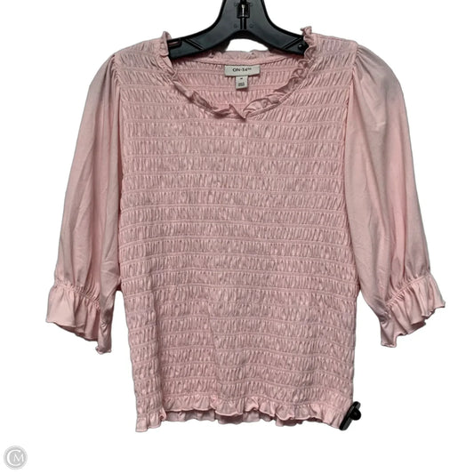 Top Short Sleeve By On 34th In Pink, Size: M